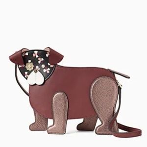 NWT Kate Spade Dog Floral Pup Crossbody Bag Purse